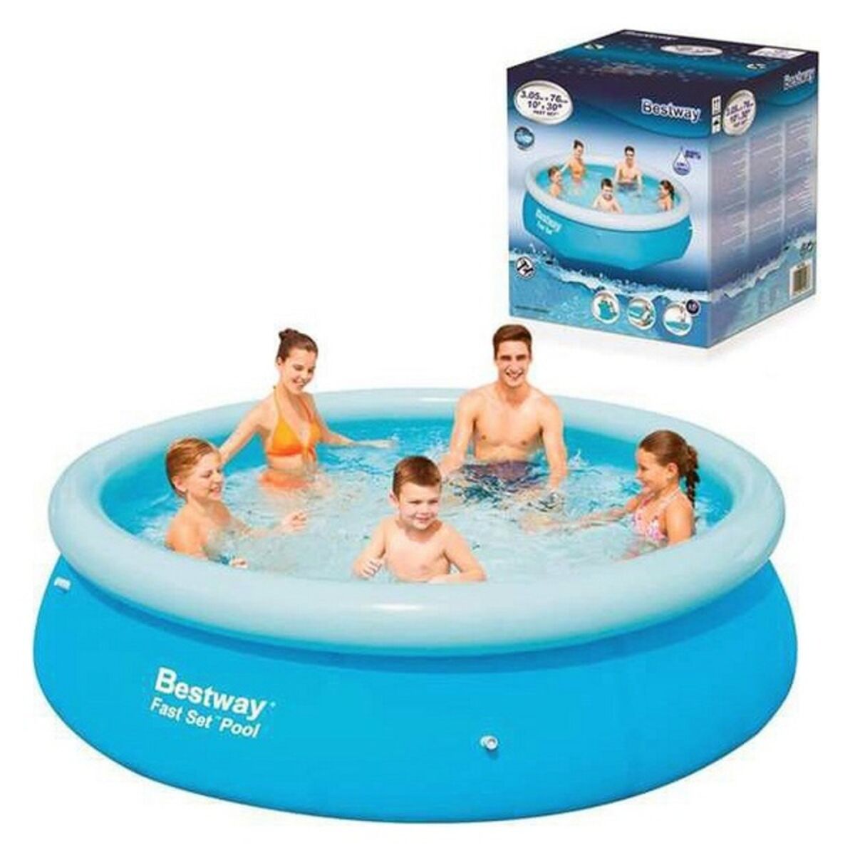 Piscina Gonfiabile Juinsa 305 x 76 cm Azzurro 3800 l