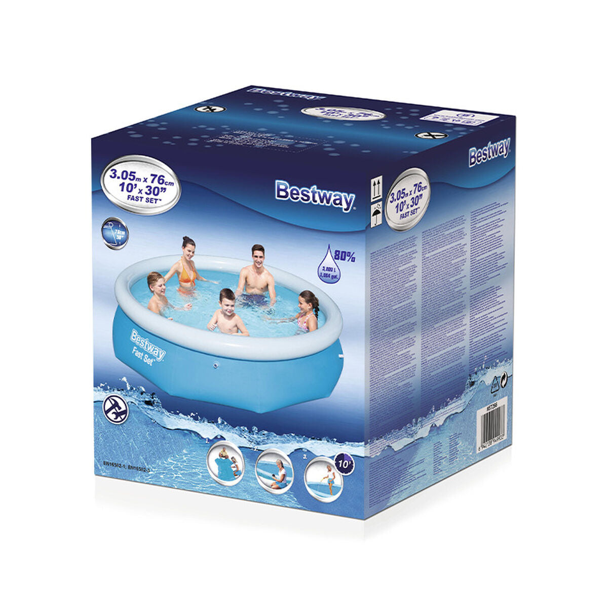 Piscina Gonfiabile Juinsa 305 x 76 cm Azzurro 3800 l