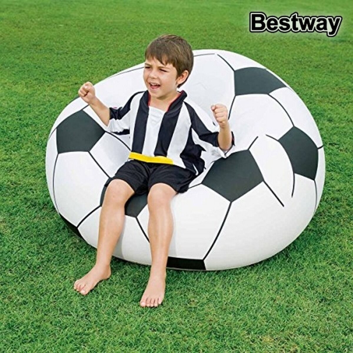 Pouf Gonfiabile Bestway Pallone da Calcio 114 x 112 x 71 cm