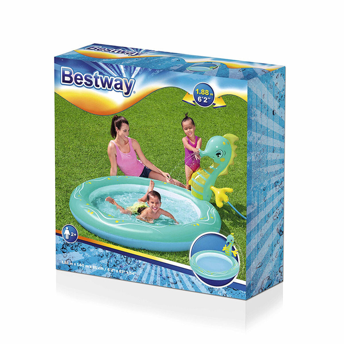 Piscina Gonfiabile per Bambini Bestway Cavaliere del Mare 188 x 160 x 86 cm