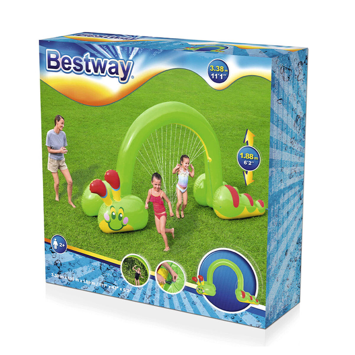 Giocattolo Spruzzatore d'Acqua Bestway Verme 338 x 110 x 188 cm Plastica