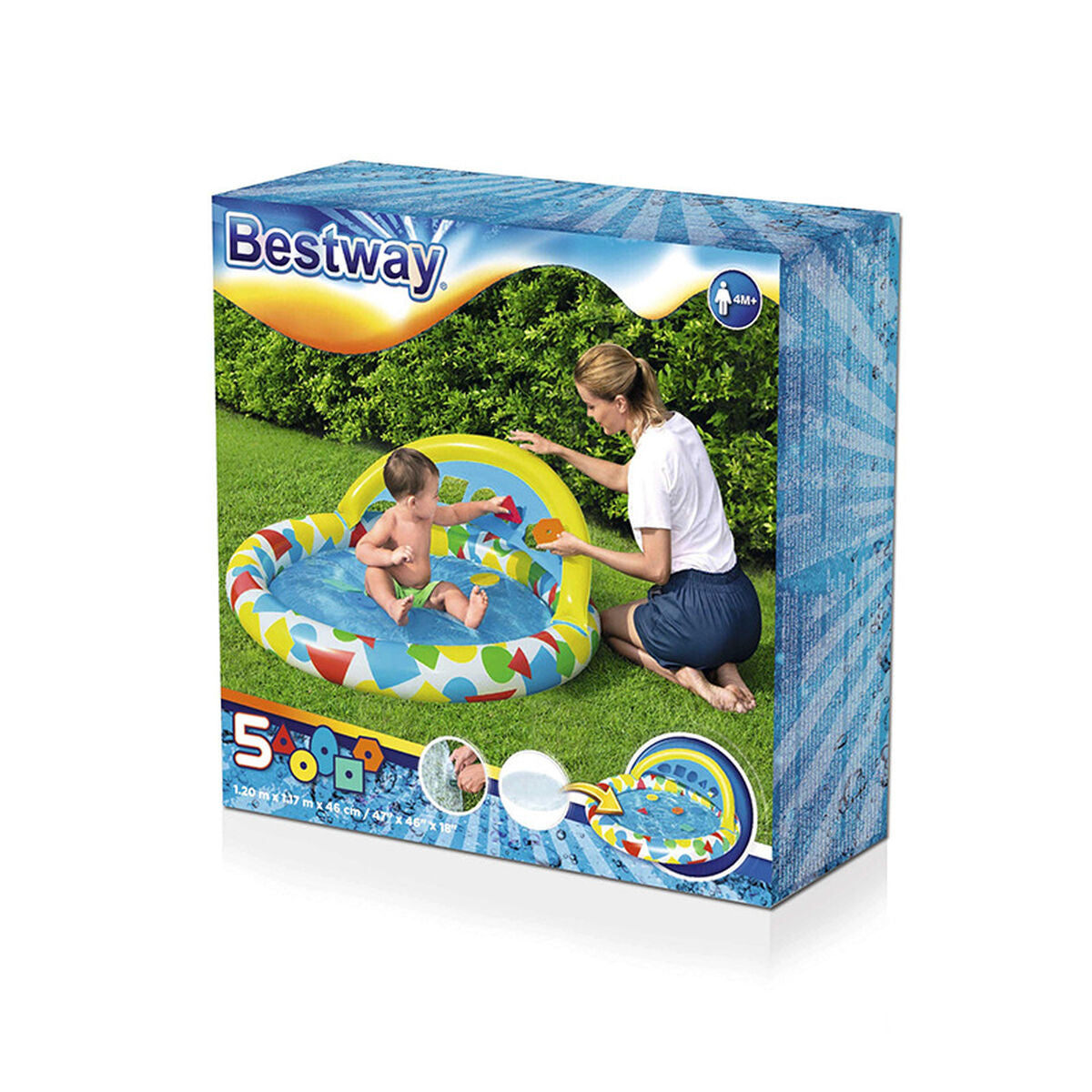 Piscina Gonfiabile per Bambini Bestway 120 x 117 x 46 cm 45 L