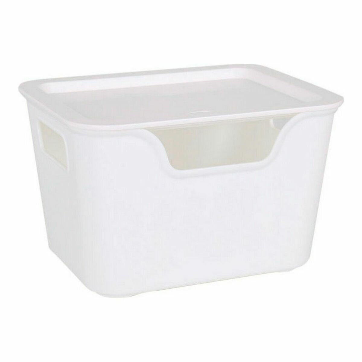 Scatola portaoggetti con coperchio Bella Antracite 17,9 x 13,9 x 11,2 cm (12 Unità) (18 x 14 x 11 cm)