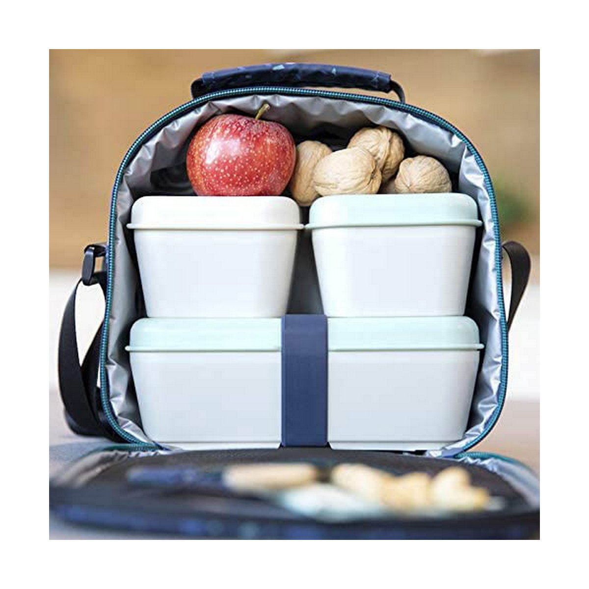 Porta Pranzo Quadrato con Coperchio Milan 330 ml