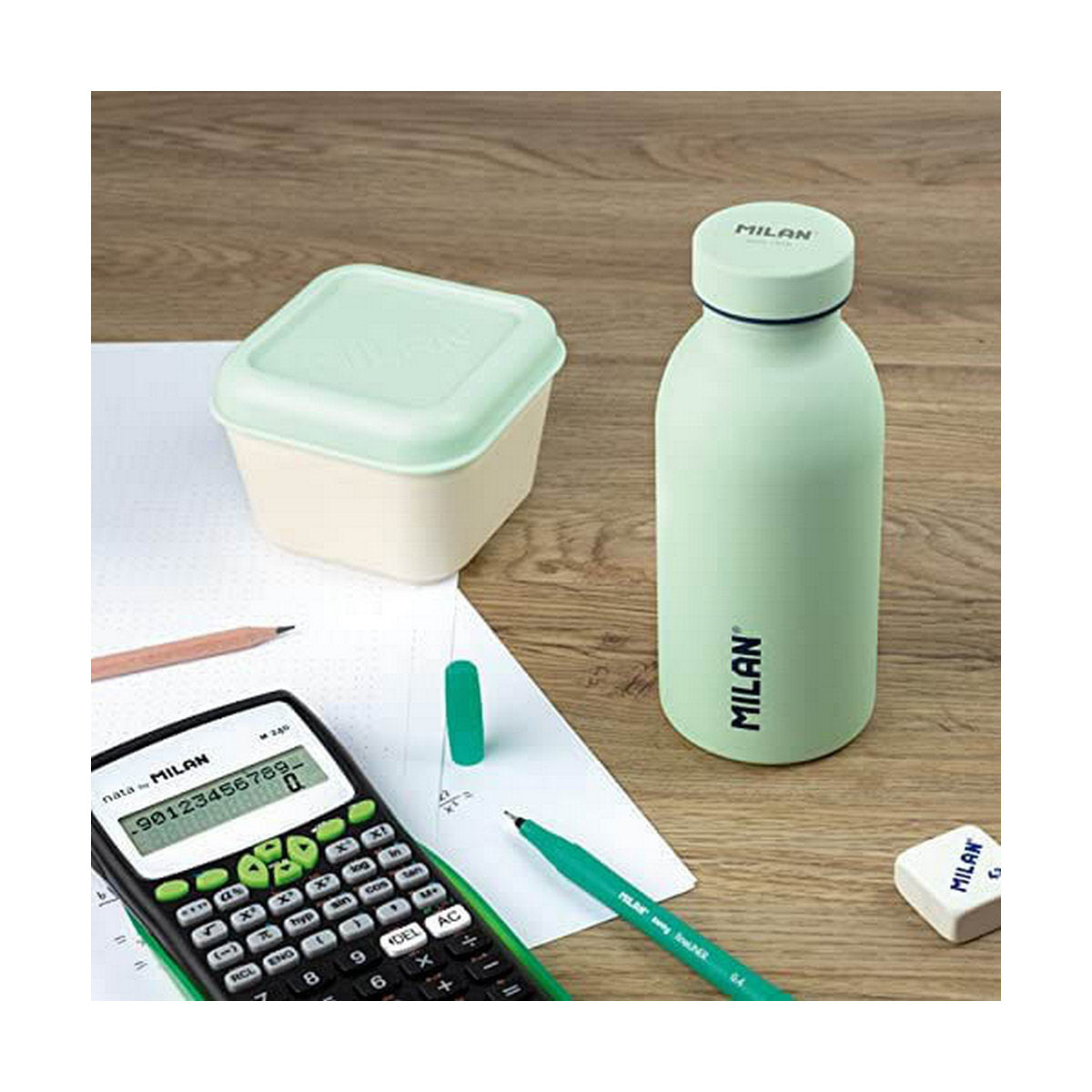 Porta Pranzo Quadrato con Coperchio Milan 330 ml