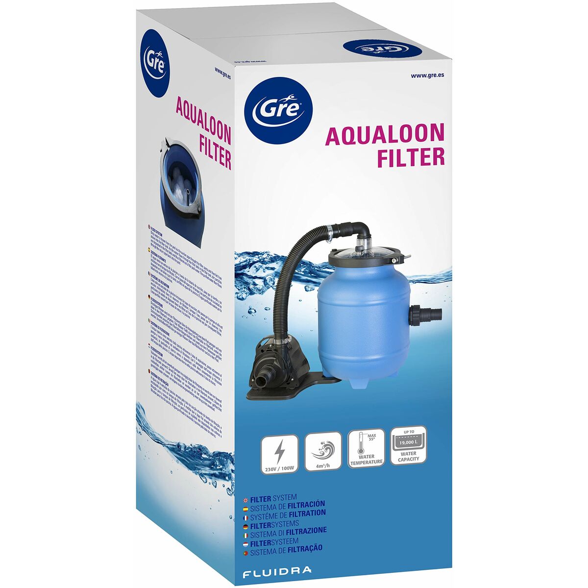 Impianto di depurazione per Piscina Gre Aqualoon faq200 4000 l/h