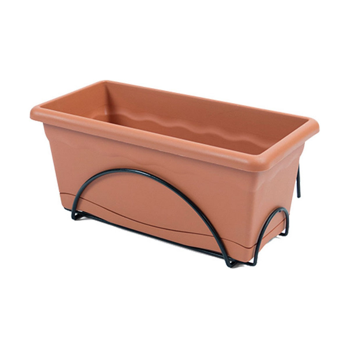Balconiera con Piatto Plastiken Terracotta polipropilene (60 x 24 cm)