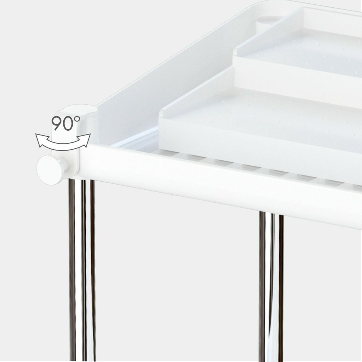 Contenitore per Sistemare per Mobile da Cucina Max Home Bianco 2 Mensole 2 Unità 37,5 x 25,5 x 19 cm