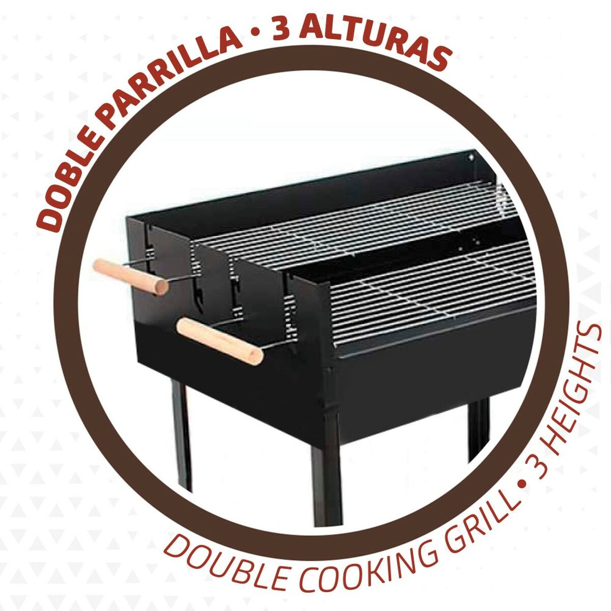 Barbecue a Carboni con Ruote Aktive Nero 100,5 x 88,5 x 40 cm