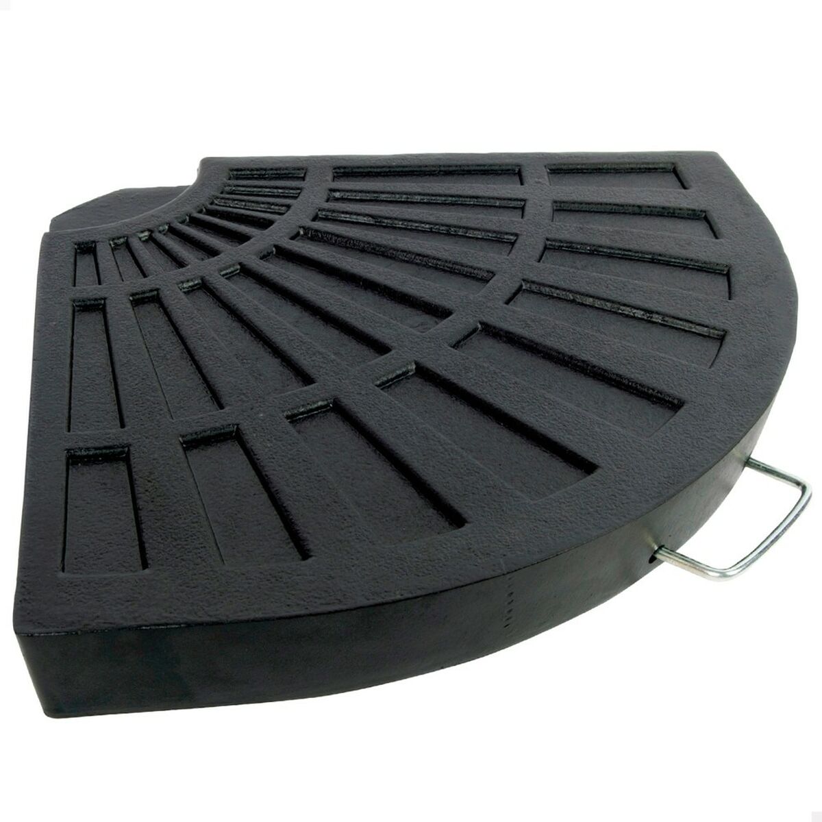 Base per Ombrellone Aktive 47 x 4 x 64 cm Nero Alluminio Poliresina