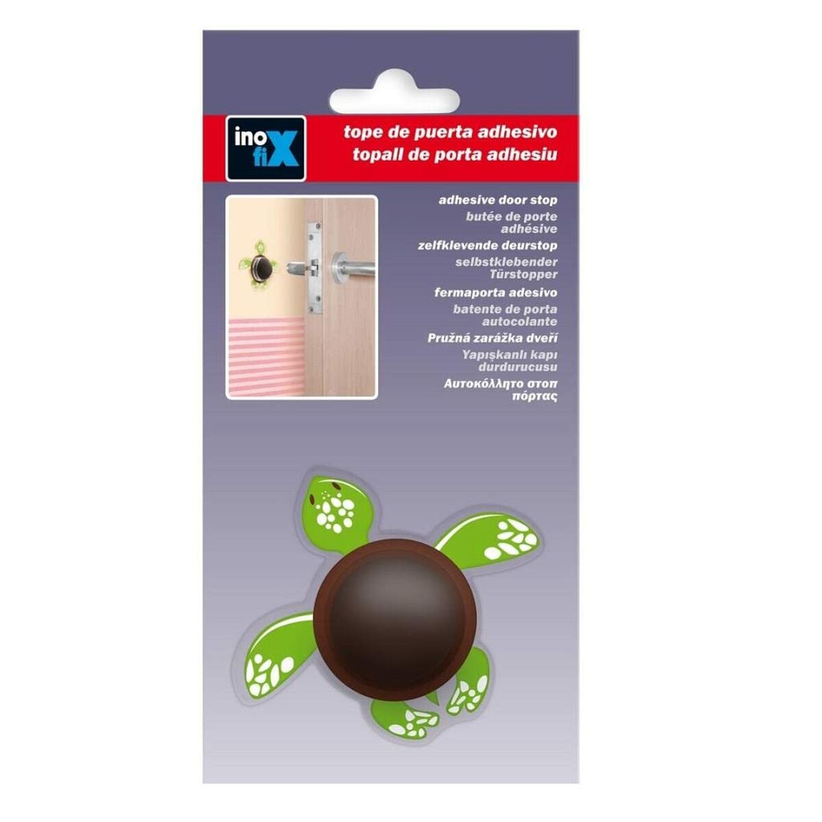 Arresto Inofix Porte Tartaruga Adesivo Verde PVC
