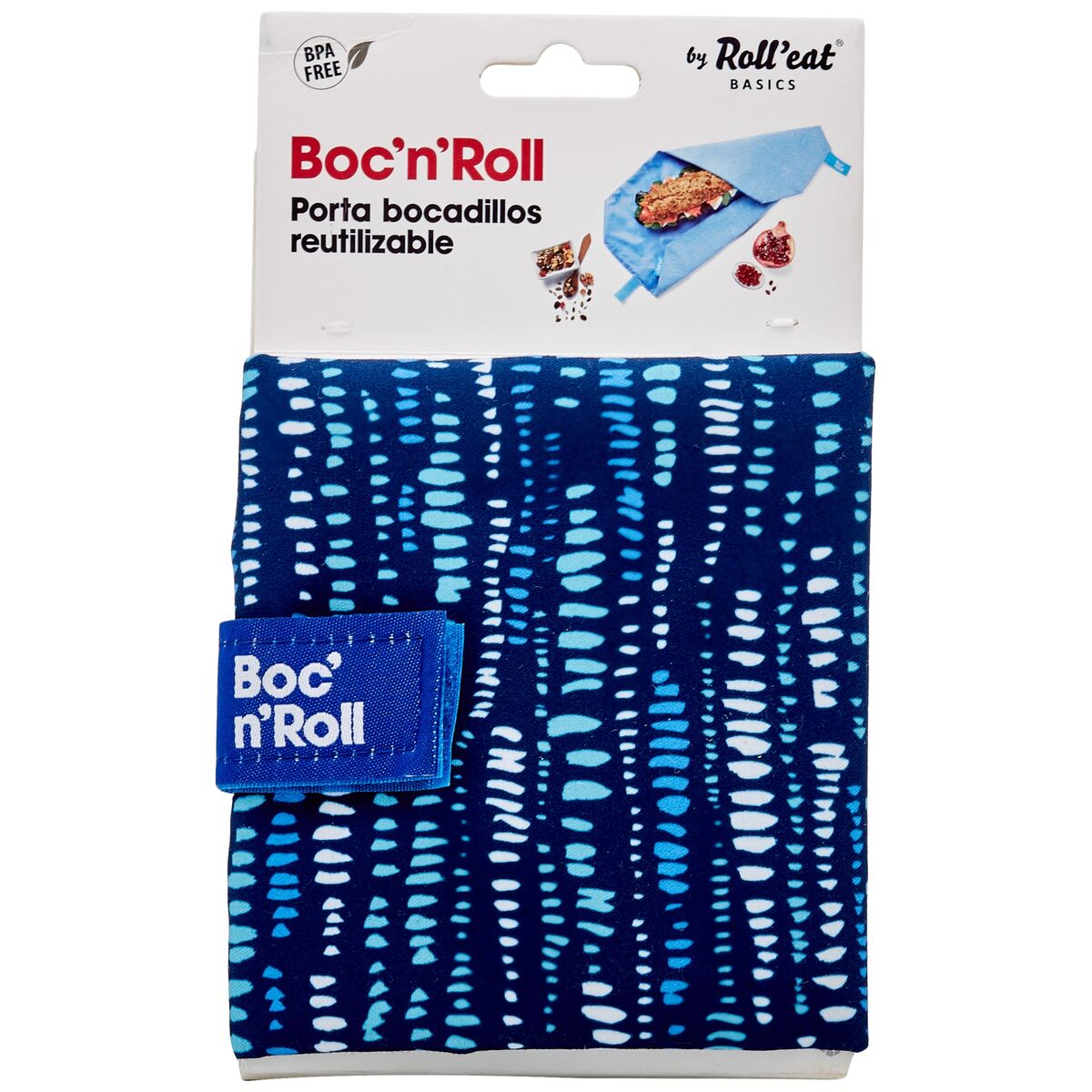 Porta Panino Roll'eat Boc'n'roll Essential Marine Azzurro (11 x 15 cm)