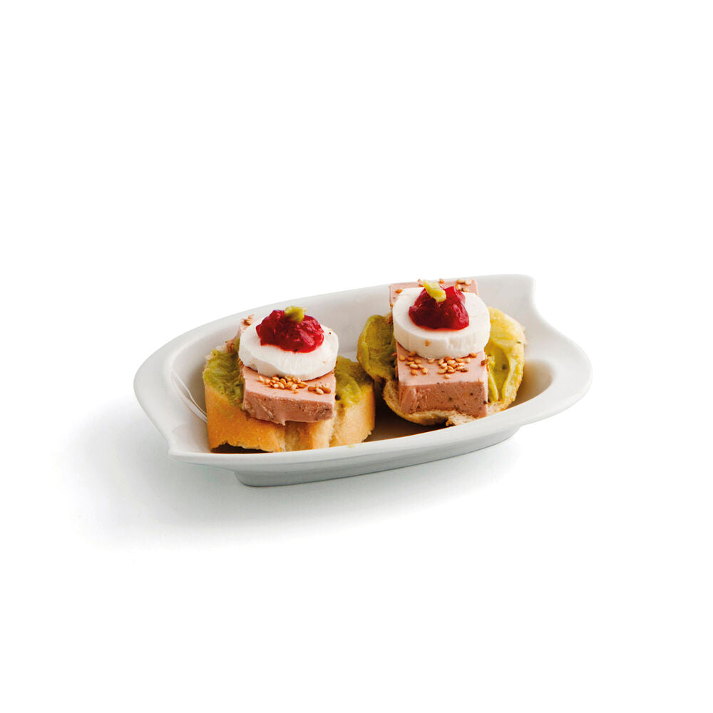 Piatto Quid Gastro Fun Piccolo Ceramica Bianco (15,5 x 10 cm) (Pack 12x)