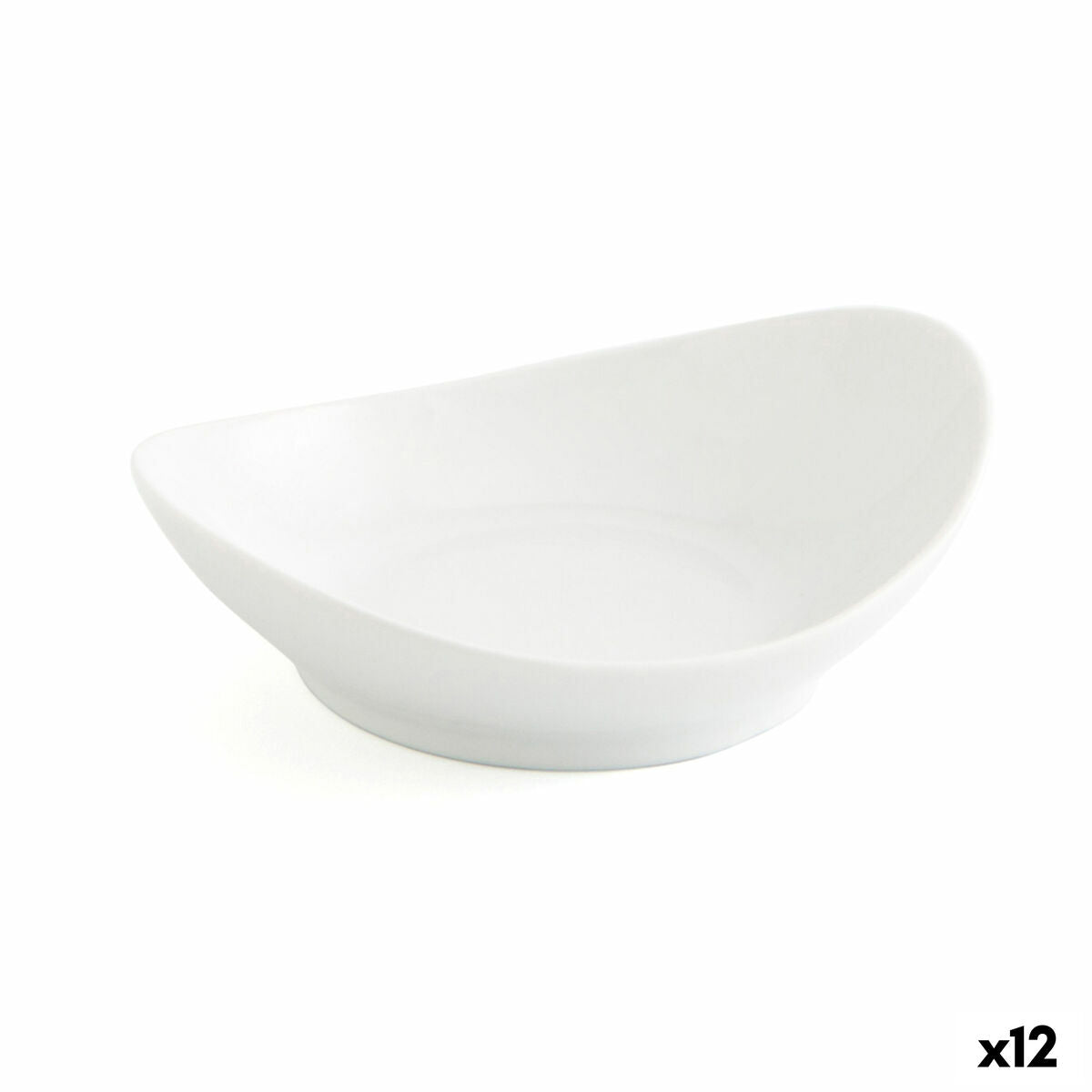 Vassoio per aperitivi Quid Gastro Fun Ceramica Bianco (12 Unità)