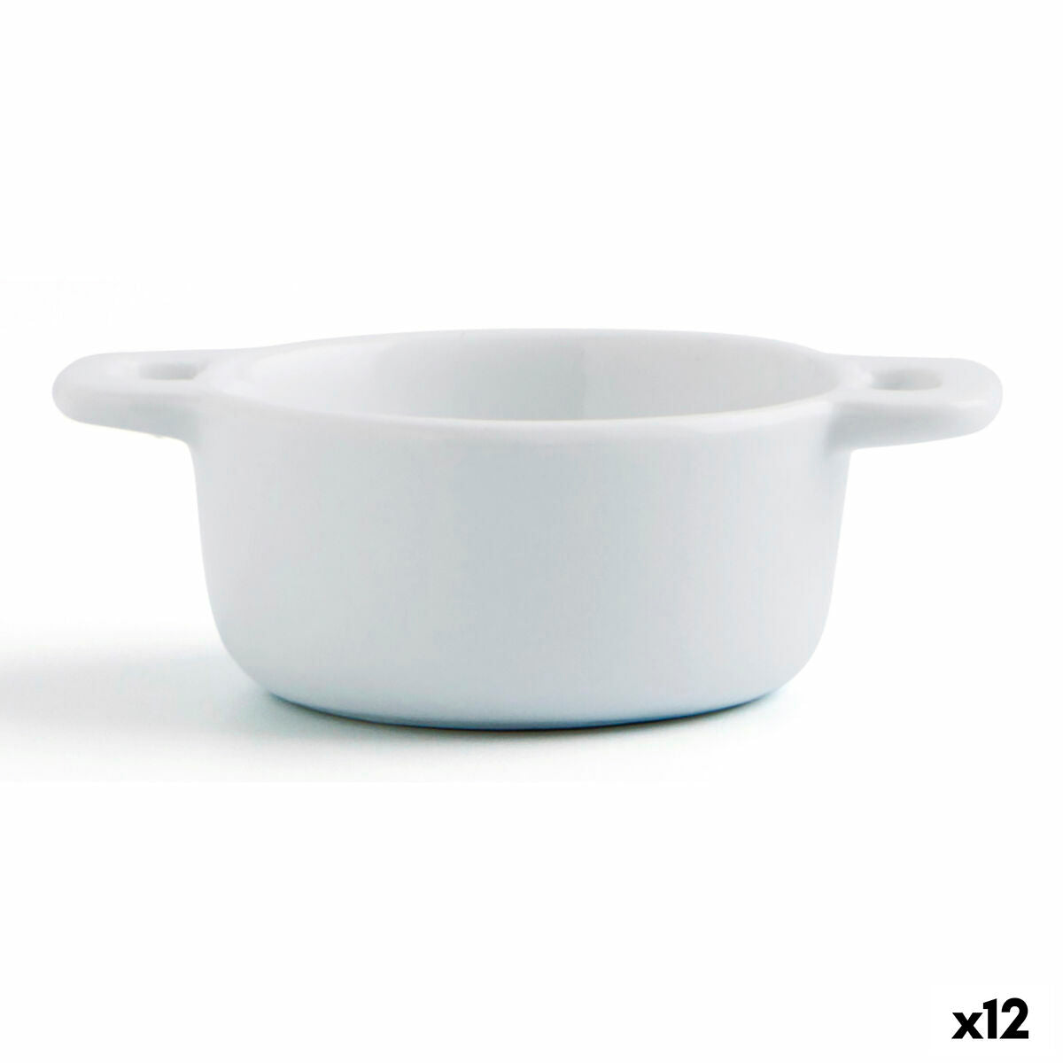 Vassoio per aperitivi Quid Gastro Fun Ceramica Bianco (10 x 7 x 4 cm) (12 Unità)