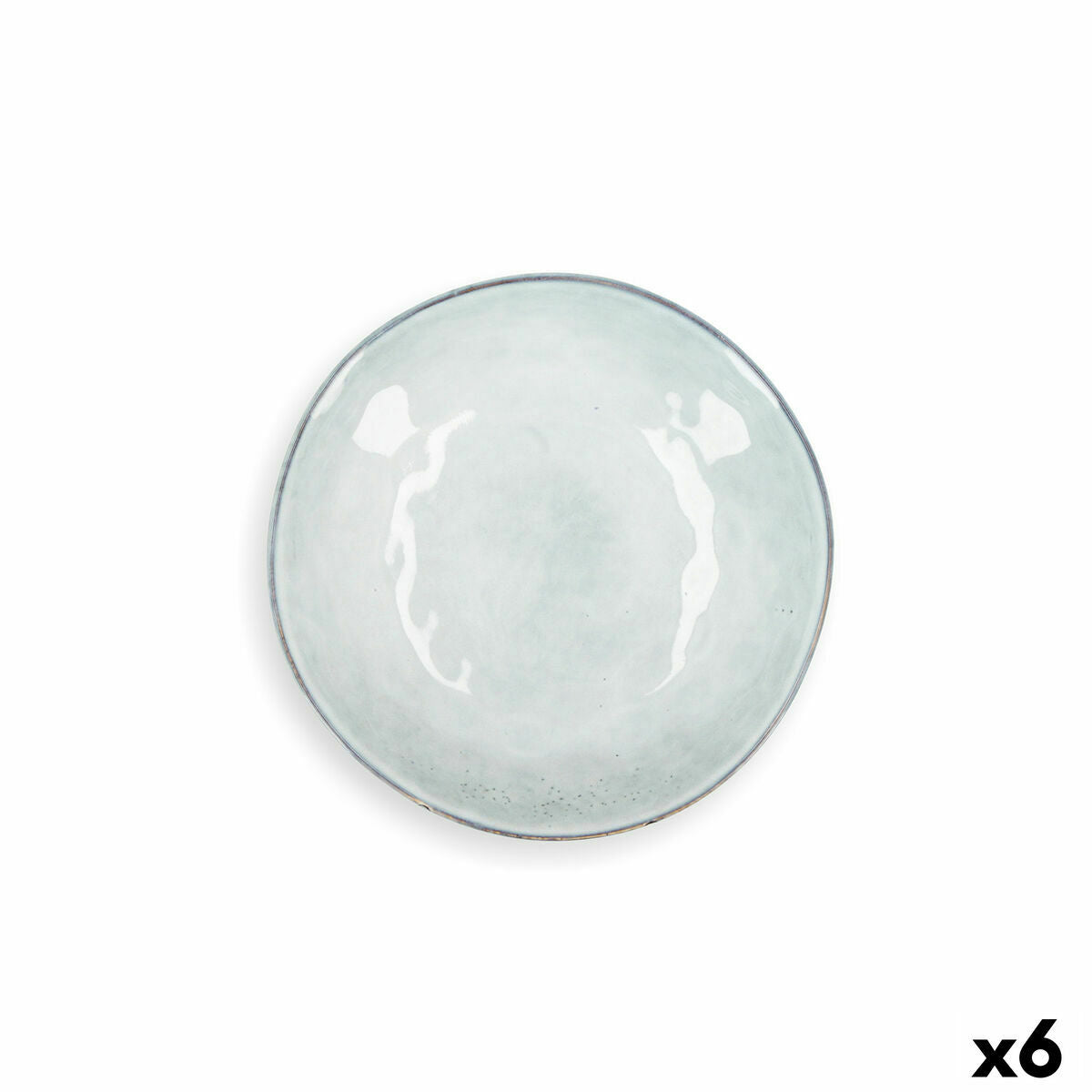 Piatto Piano Quid Boreal Ceramica Azzurro (21 cm) (Pack 6x)