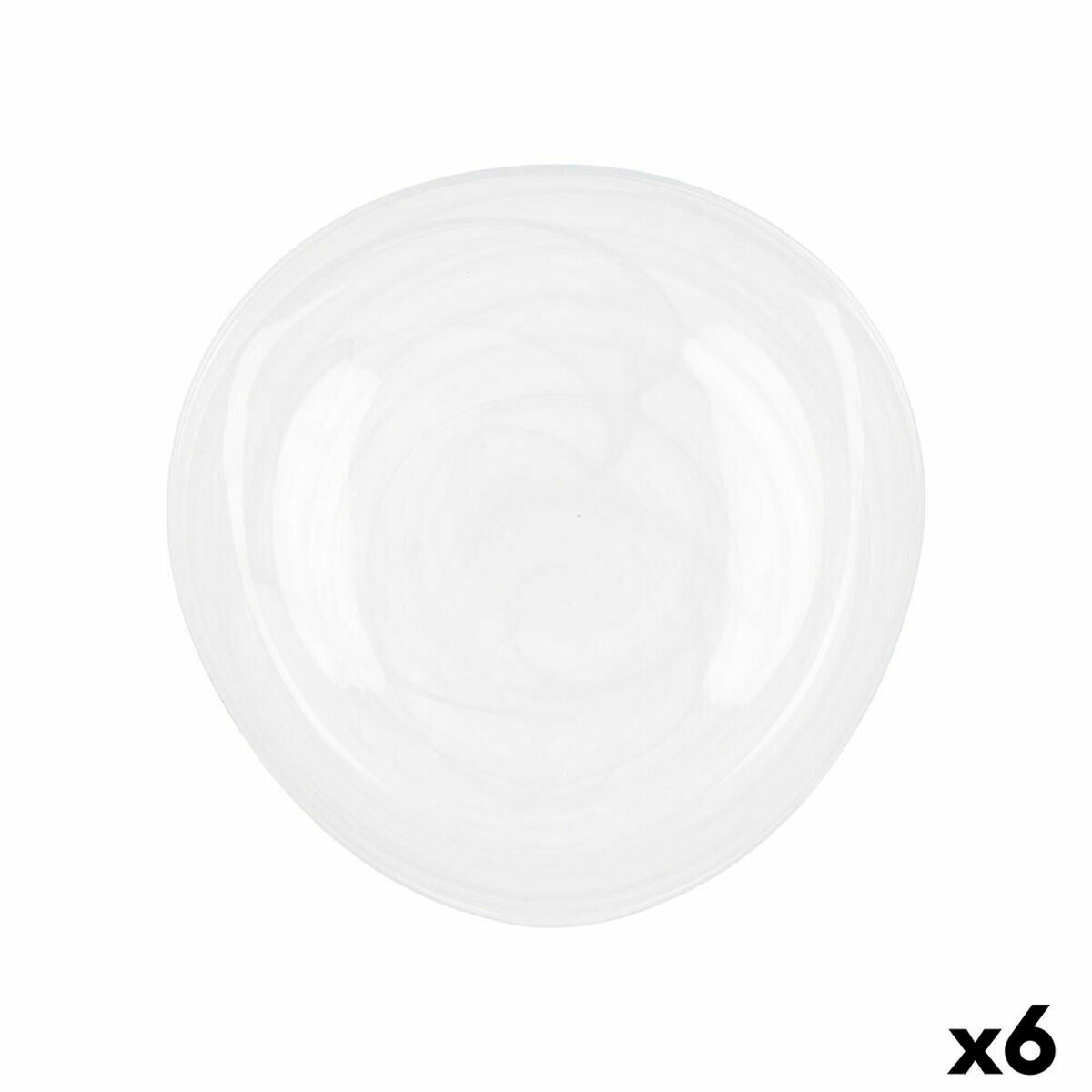 Piatto Piano Quid Boreal Bianco Vetro (Ø 30 cm) (Pack 6x)