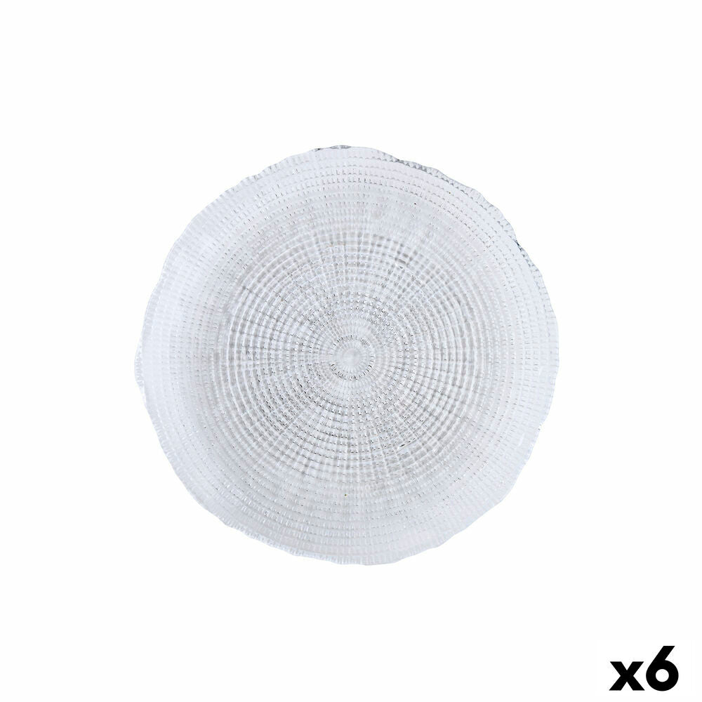 Piatto Piano Quid Boreal Trasparente Vetro (Ø 21 cm) (Pack 6x)