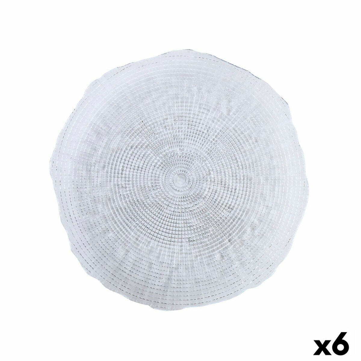 Piatto Piano Quid Boreal Trasparente Vetro (Ø 28 cm) (Pack 6x)