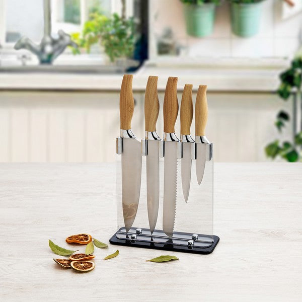 Set di Coltelli da Cucina con Supporto Quid Baobab (5 pezzi)