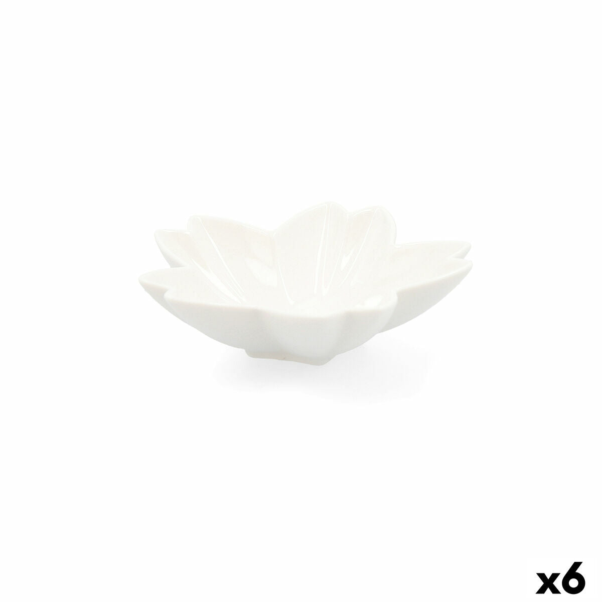Vassoio per aperitivi Quid Select Fiore Ceramica Bianco (11 cm) (Pack 6x)