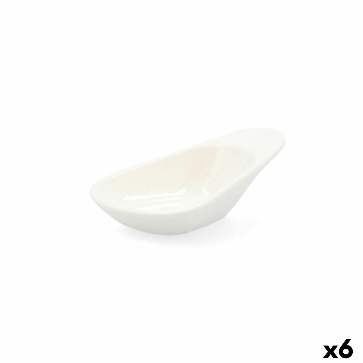 Vassoio per aperitivi Quid Select Ceramica Bianco (10,5 cm) (Pack 6x)