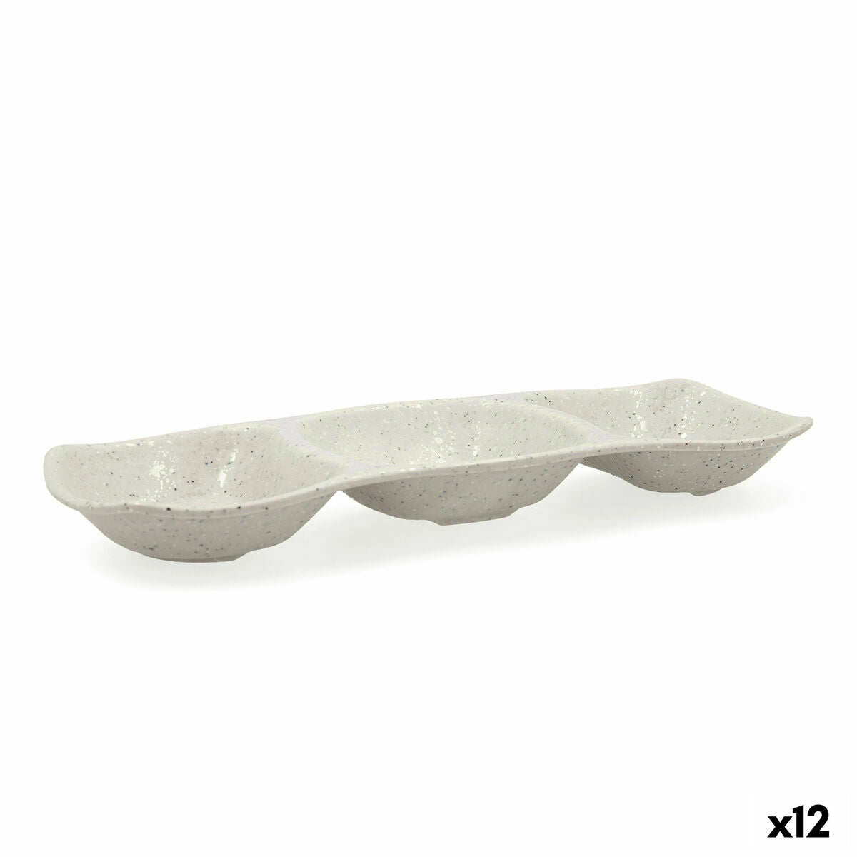 Vassoio per aperitivi Bidasoa Ikonic Grigio Plastica (28,6 x 10,9 x 3,1 cm) (Pack 12x)