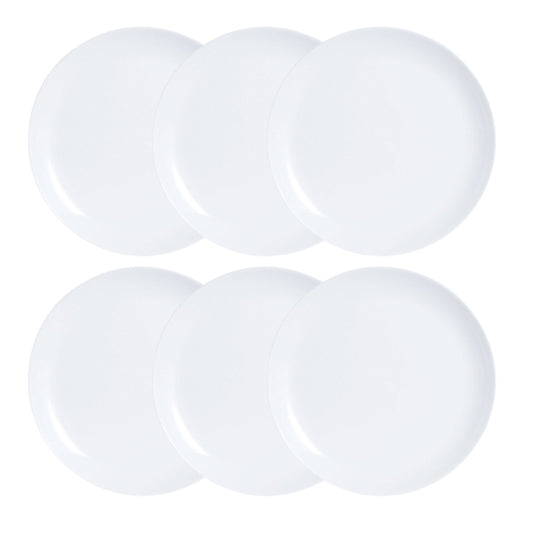 Set di piatti Luminarc Diwali 6 pezzi Bianco Vetro