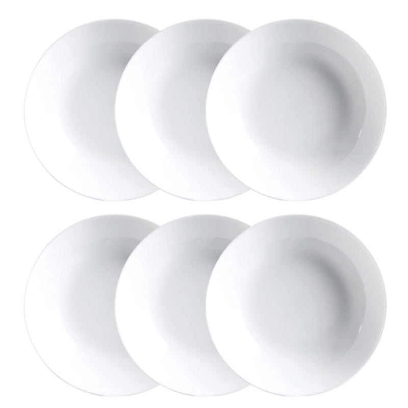 Set di piatti Luminarc Diwali 6 pezzi Bianco Vetro (20 cm)