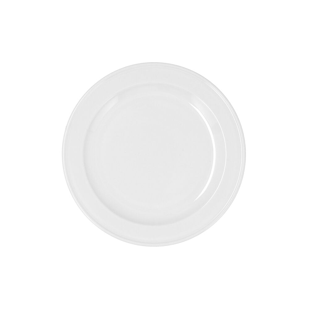 Piatto da Dolce Bidasoa Glacial Ceramica Bianco (20 cm) (Pack 6x)