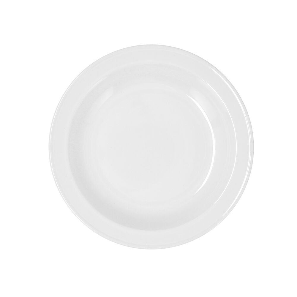 Piatto Fondo Bidasoa Glacial Ceramica Bianco (23 cm) (Pack 6x)