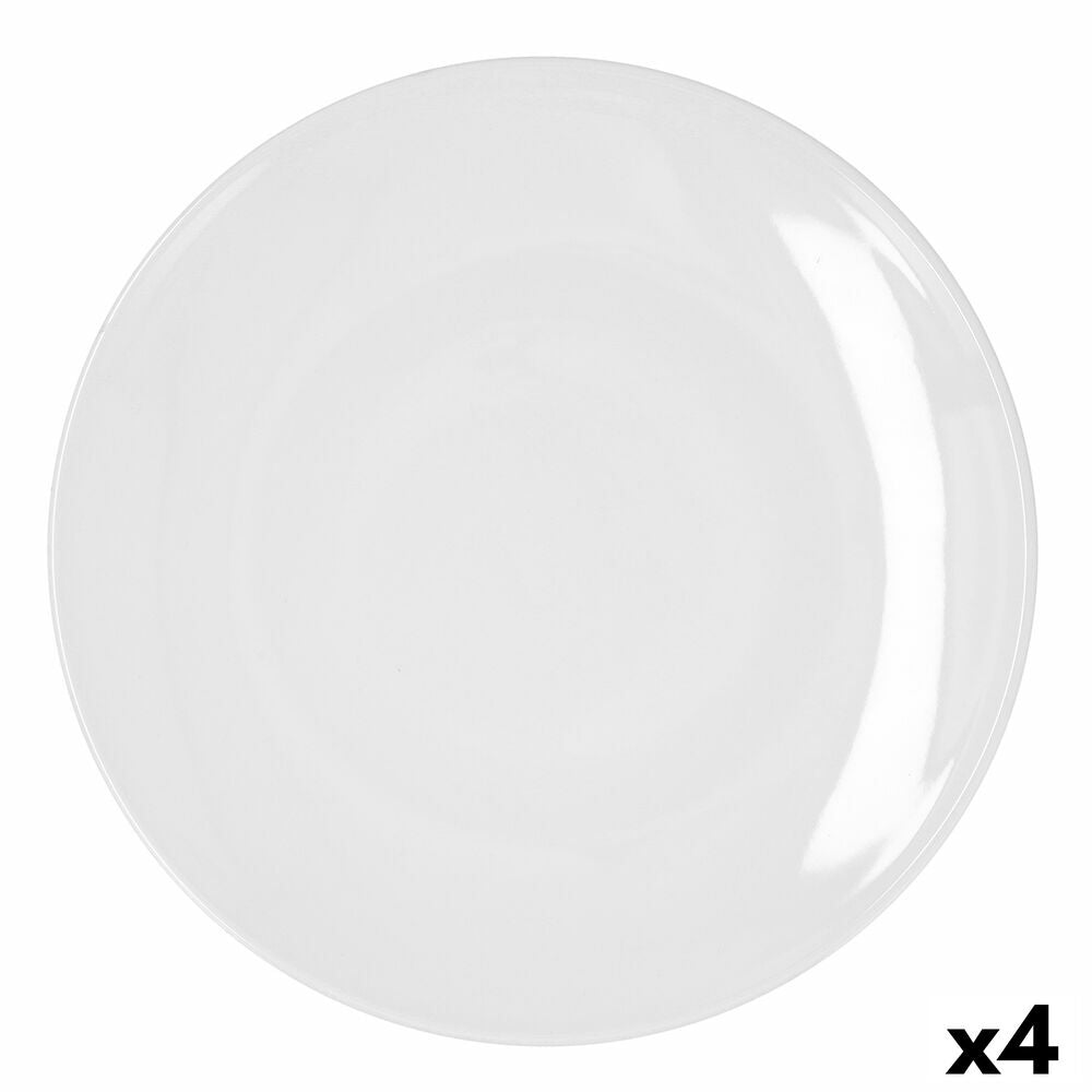 Piatto Piano Bidasoa Glacial Coupe Ceramica Bianco (30 cm) (Pack 4x)