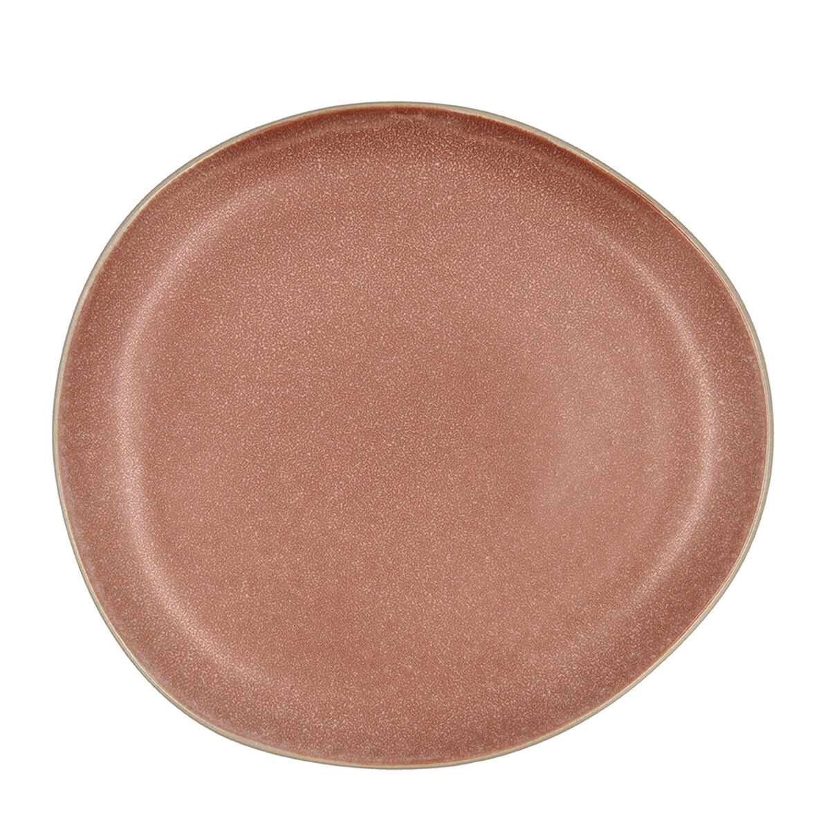 Piatto Piano Bidasoa Gio Irregolare Ceramica Marrone 26,5 cm (4 Unità)