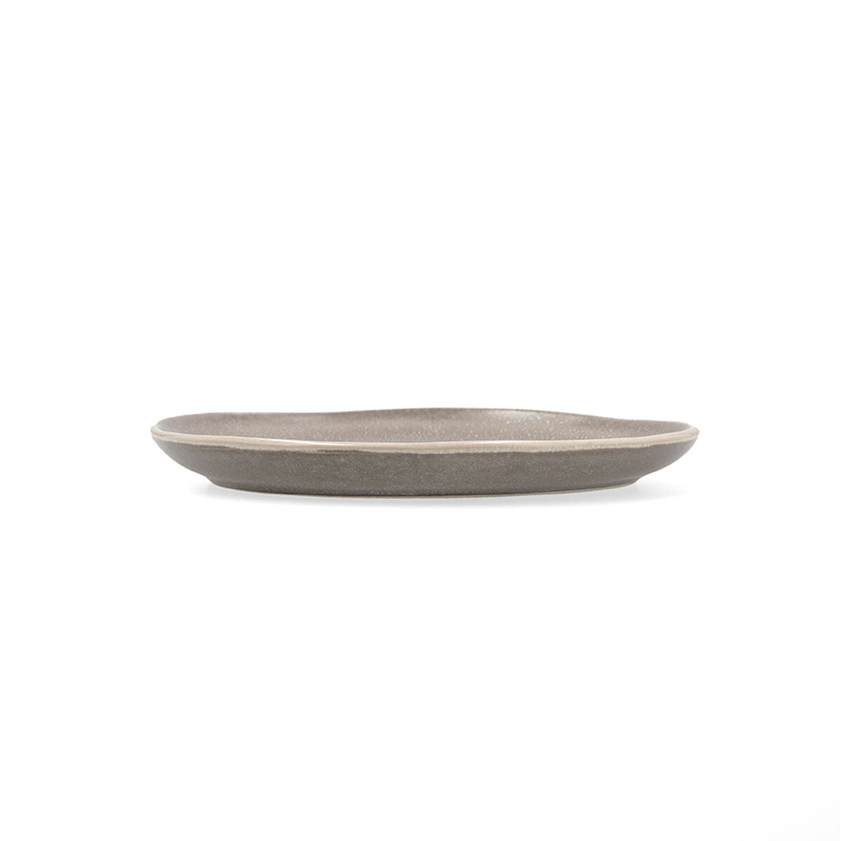 Piatto Piano Bidasoa Gio Irregolare 20 cm Ceramica Grigio (6 Unità)