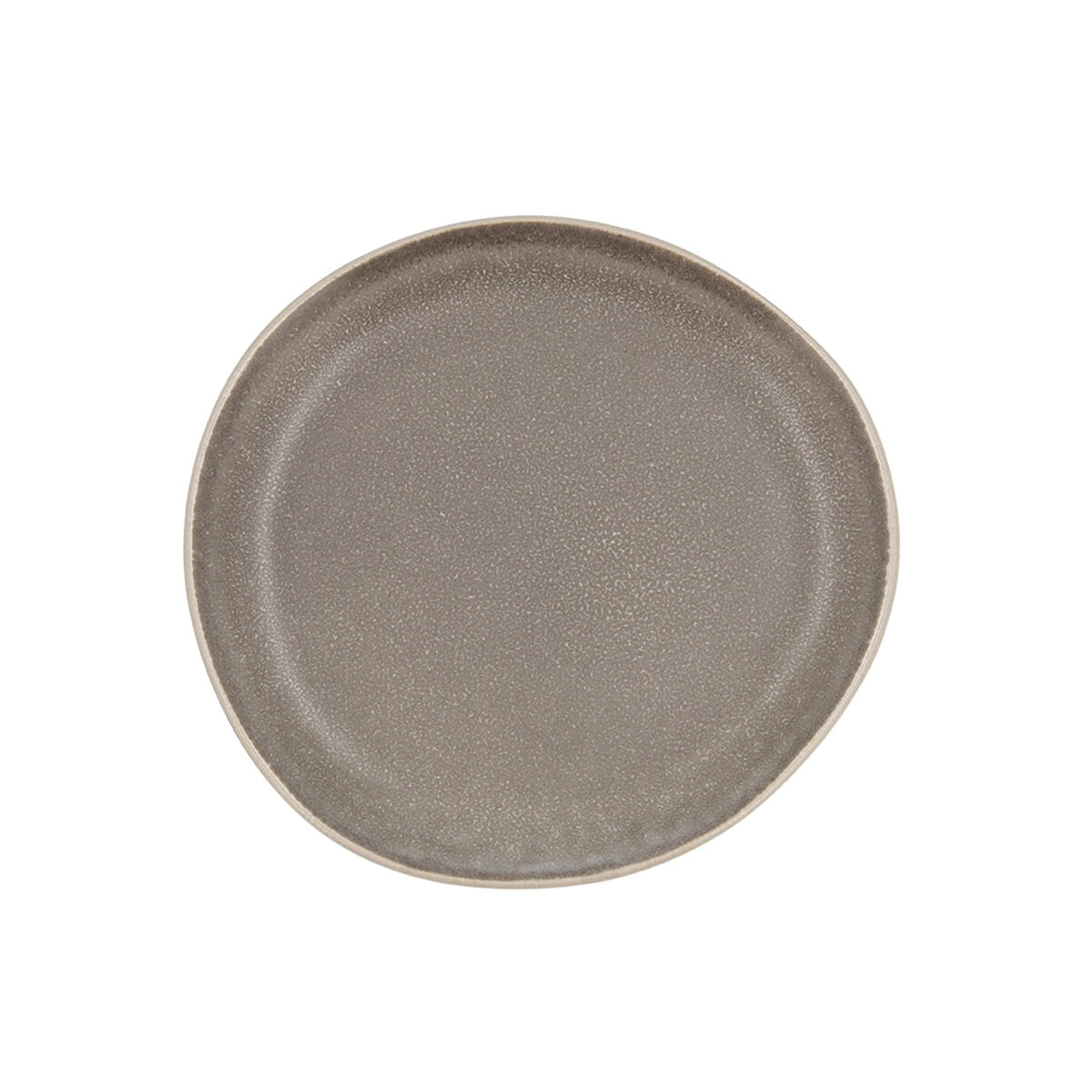 Piatto Piano Bidasoa Gio Irregolare 20 cm Ceramica Grigio (6 Unità)