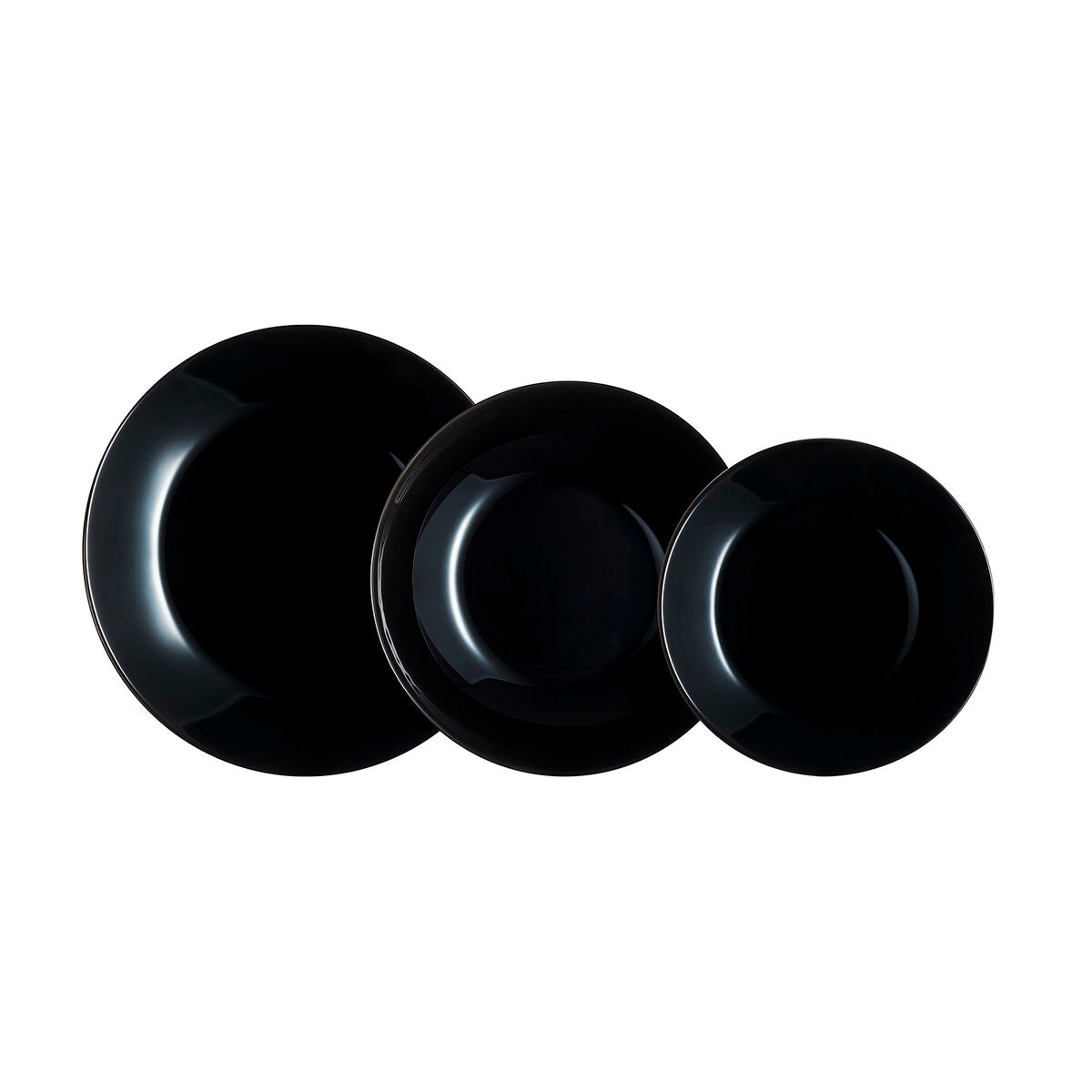 Set di Stoviglie Arcopal Zelie Nero 12 Pezzi