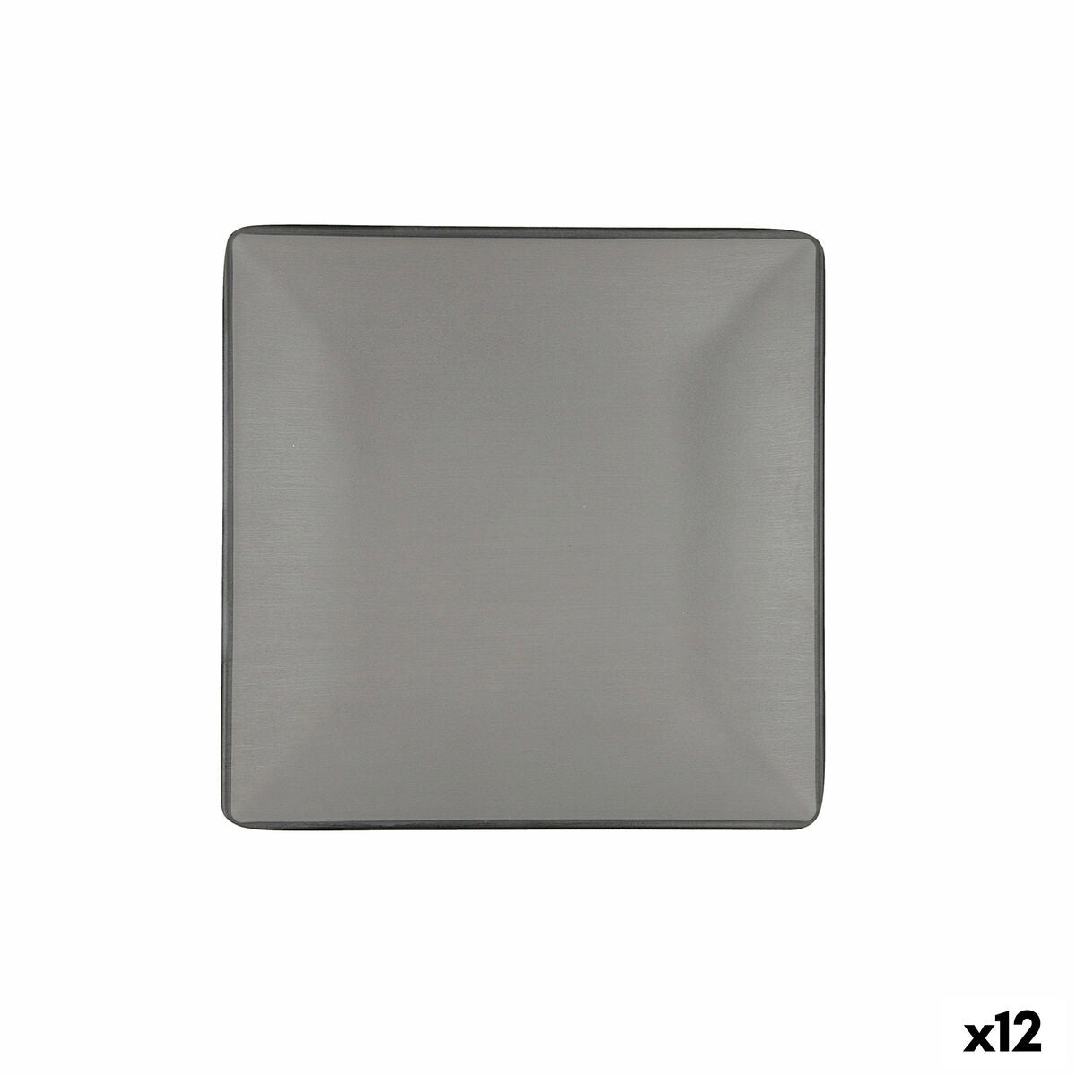 Piatto Piano Bidasoa Gio 21,5 x 21,5 cm Grigio Plastica