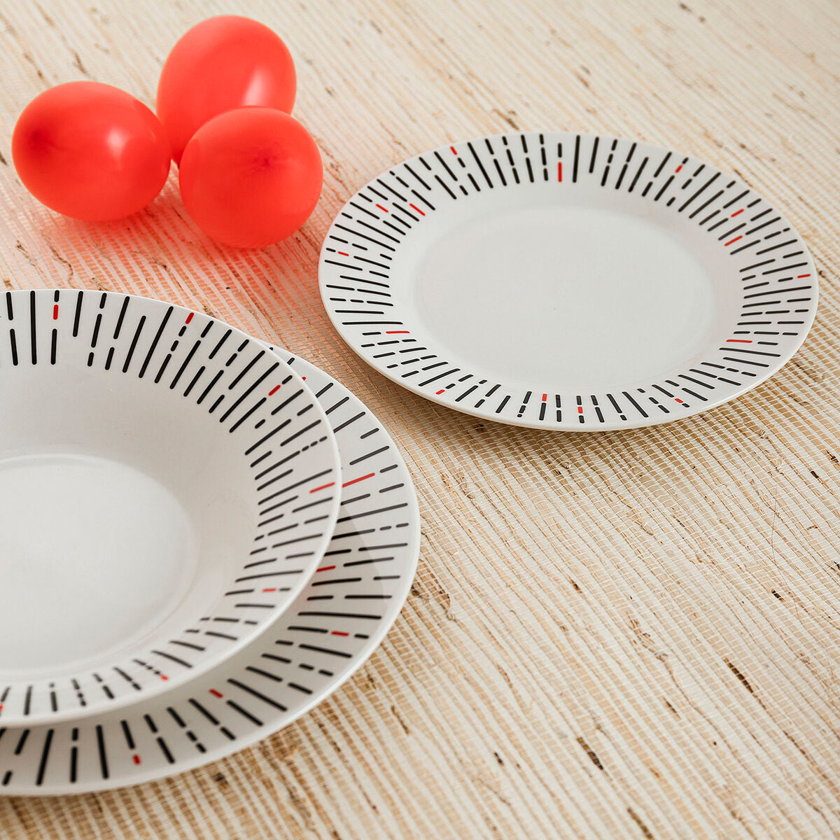 Set di Stoviglie Quid Festival Bianco Ceramica 18 Pezzi