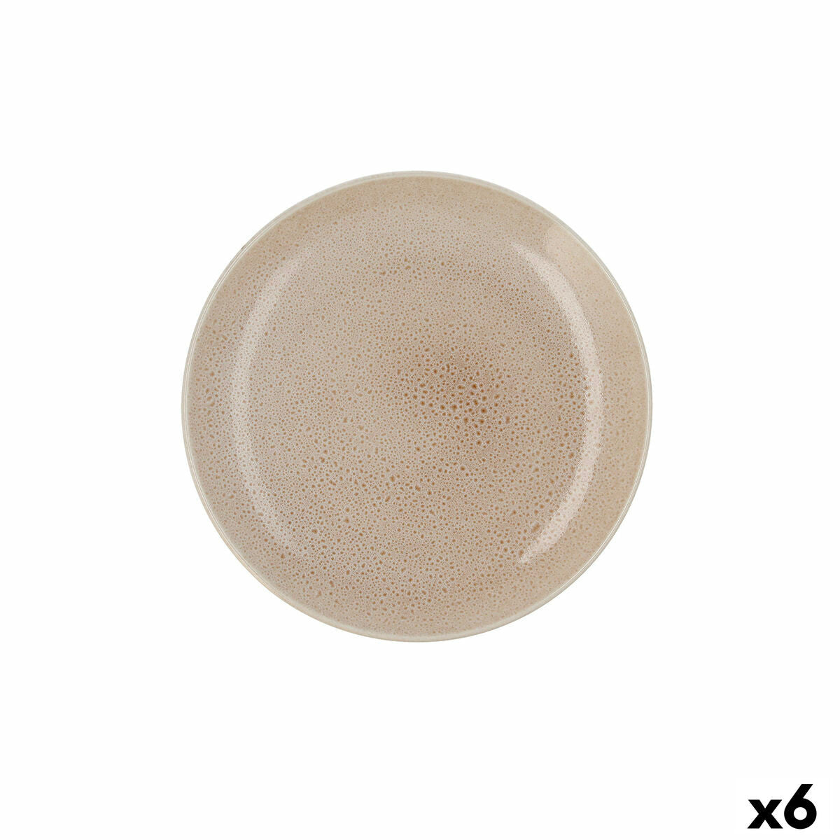 Piatto Piano Ariane Porous Ceramica Beige Ø 27 cm (6 Unità)