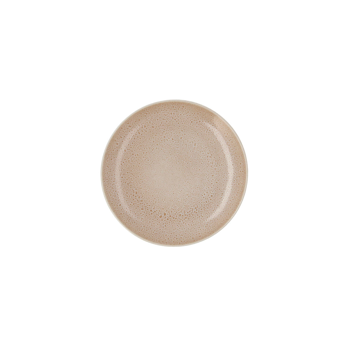 Piatto Piano Ariane Porous Ceramica Beige Ø 21 cm (12 Unità)