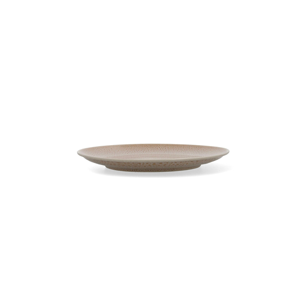 Piatto Piano Ariane Porous Ceramica Beige Ø 21 cm (12 Unità)