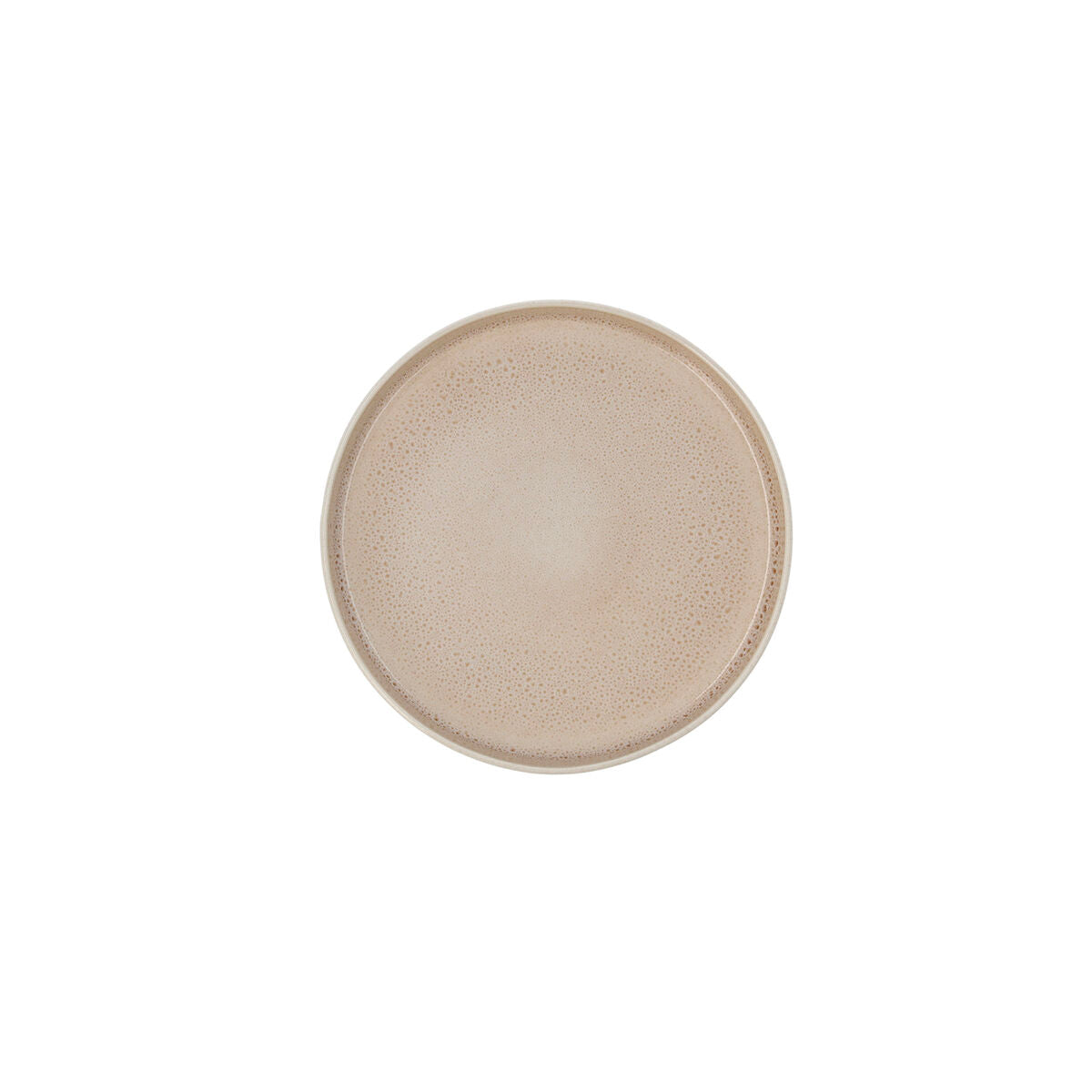 Piatto Piano Ariane Porous Ceramica Beige Ø 21 cm (4 Unità)