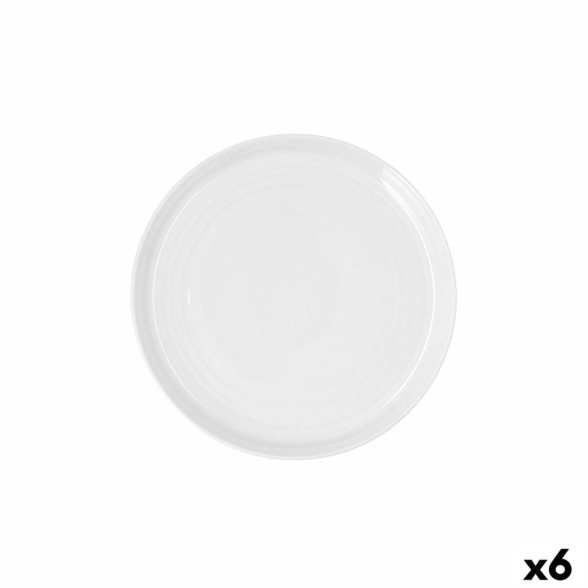 Piatto Piano Ariane Artisan Ceramica Bianco Ø 27 cm (6 Unità)