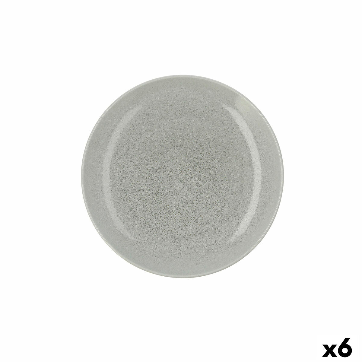 Piatto Piano Ariane Porous Ceramica Verde Ø 27 cm (6 Unità)