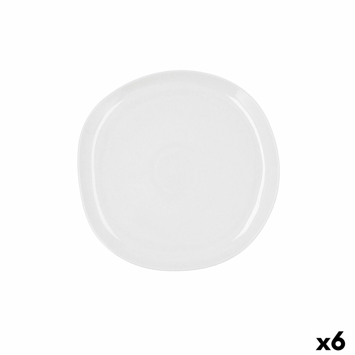 Piatto Piano Ariane Earth Ceramica Bianco Ø 27 cm (6 Unità)