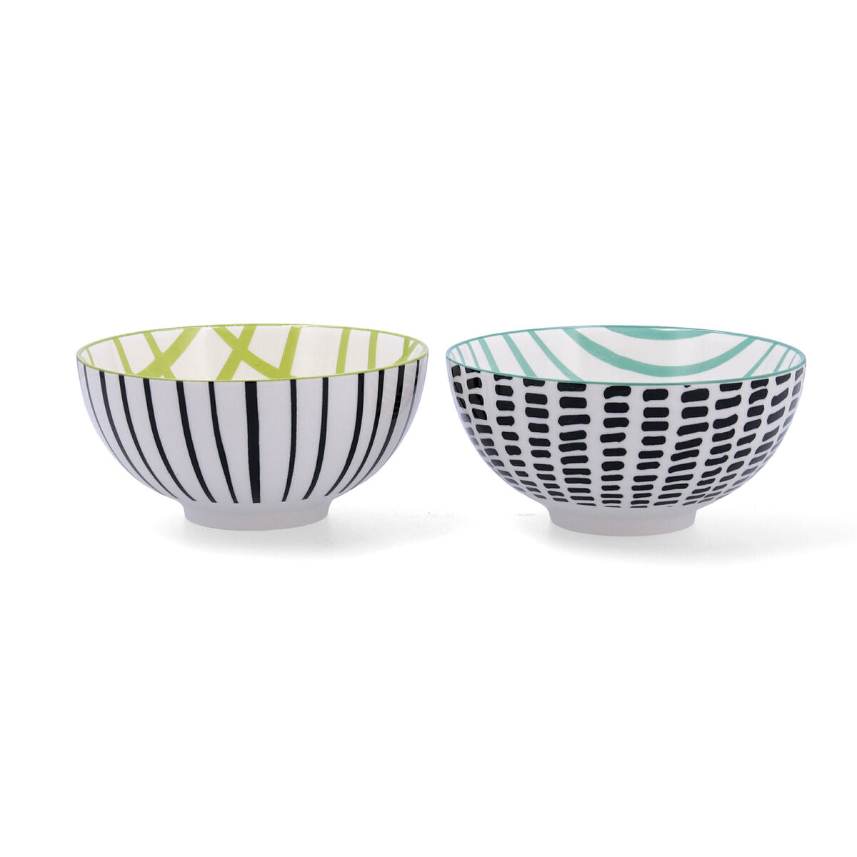 Set di Ciotole Bidasoa Zigzag Multicolore Ceramica 15 x 15 x 7,3 cm (2 Pezzi)