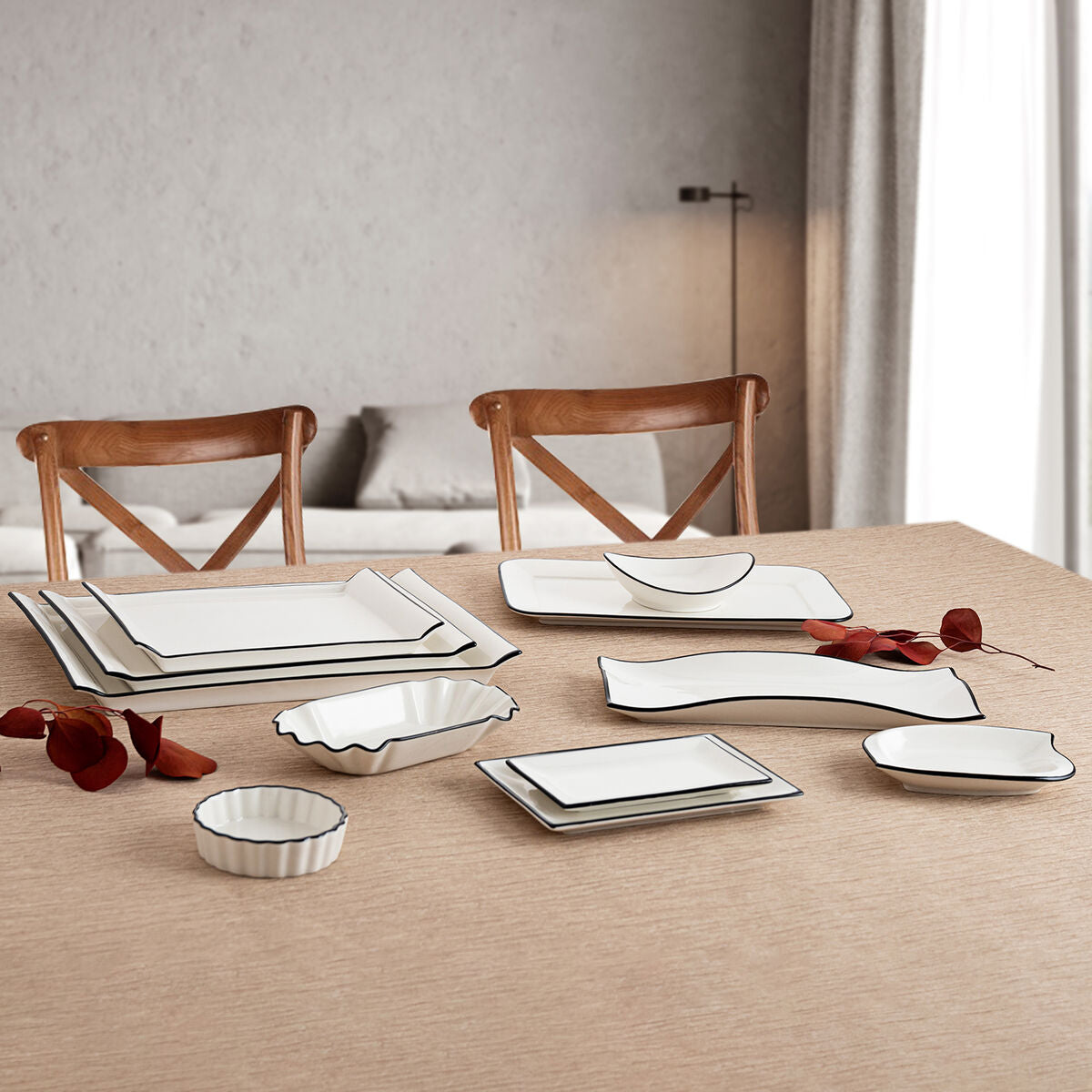 Vassoio per aperitivi Quid Gastro Bianco Nero Ceramica 10,5 x 3 cm (12 Unità)