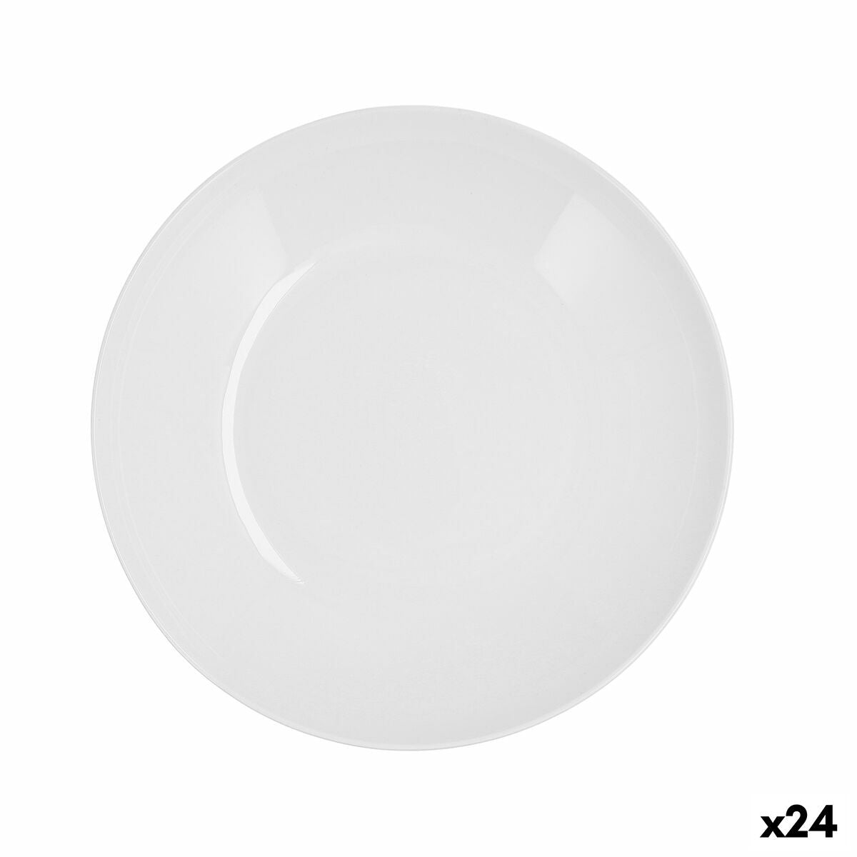 Piatto Fondo Quid Select Basic Bianco Plastica 23 cm (24 Unità)