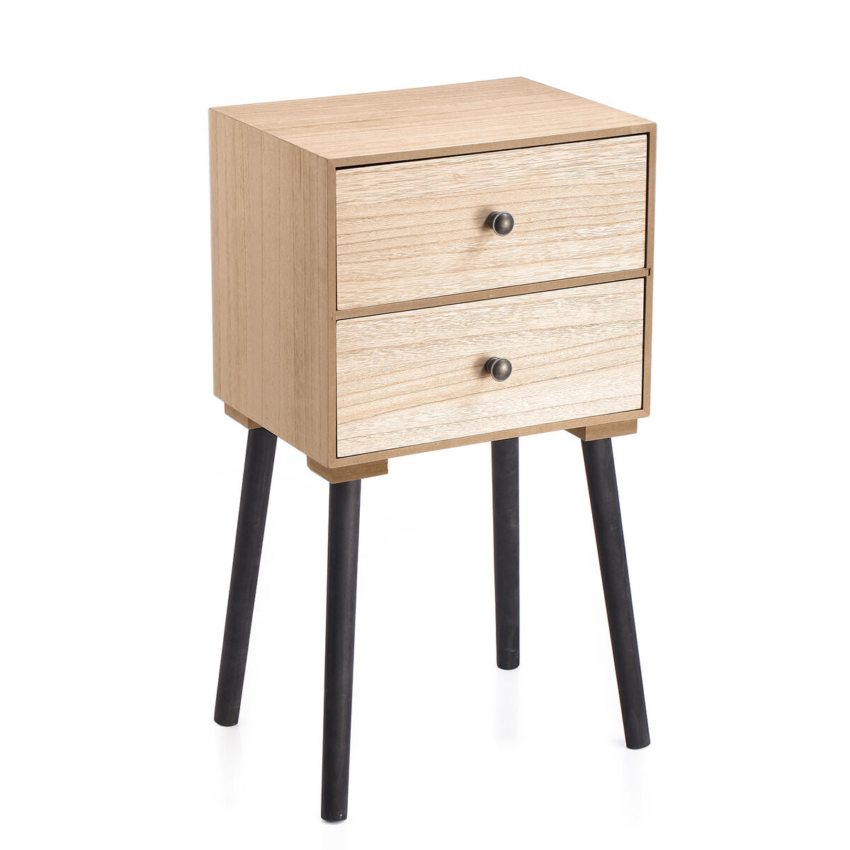 Comodino Vinthera Moa Naturale Metallo 35 x 26 x 65 cm