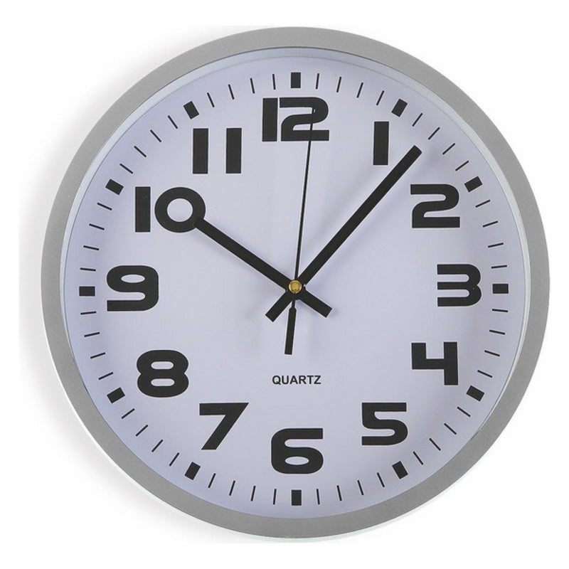 Orologio da Parete Plastica (3,8 x 25 x 25 cm) Argento